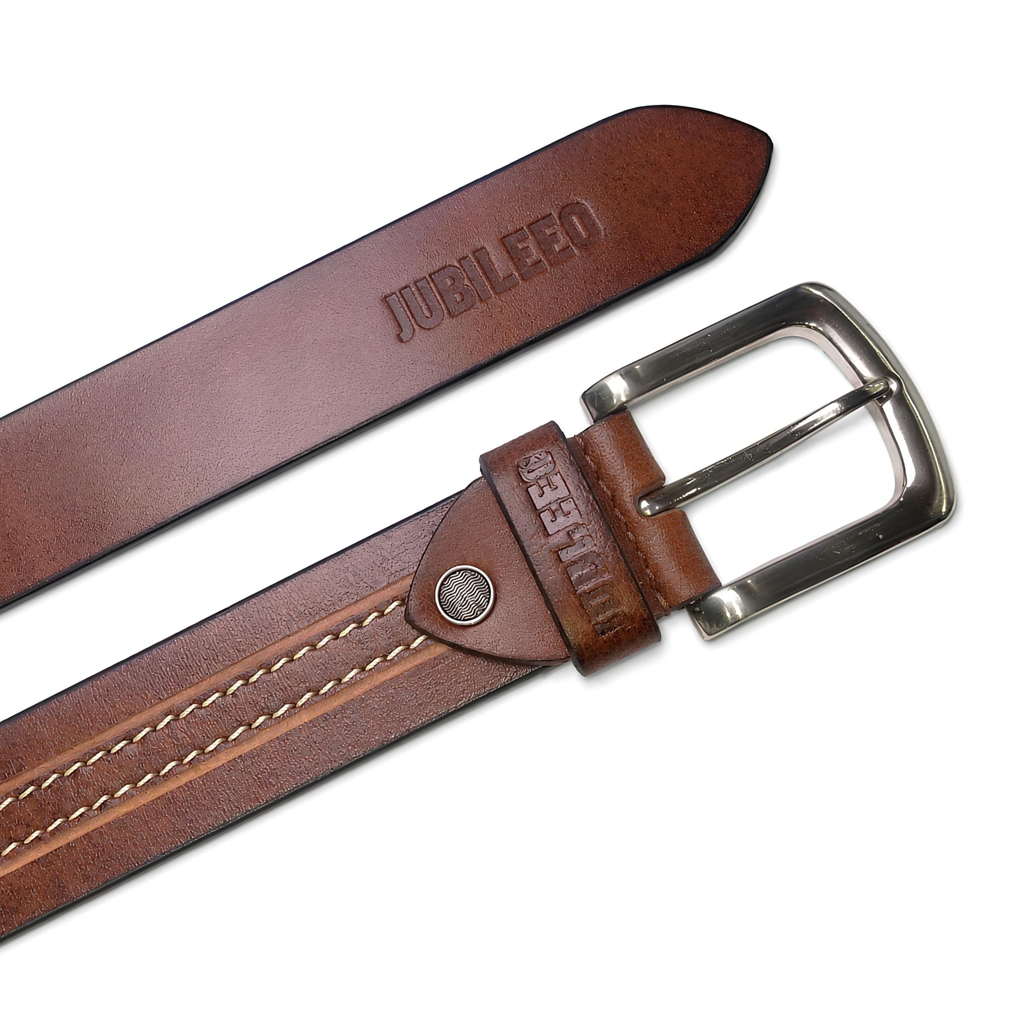 jubleeo leather casal mens belt brown