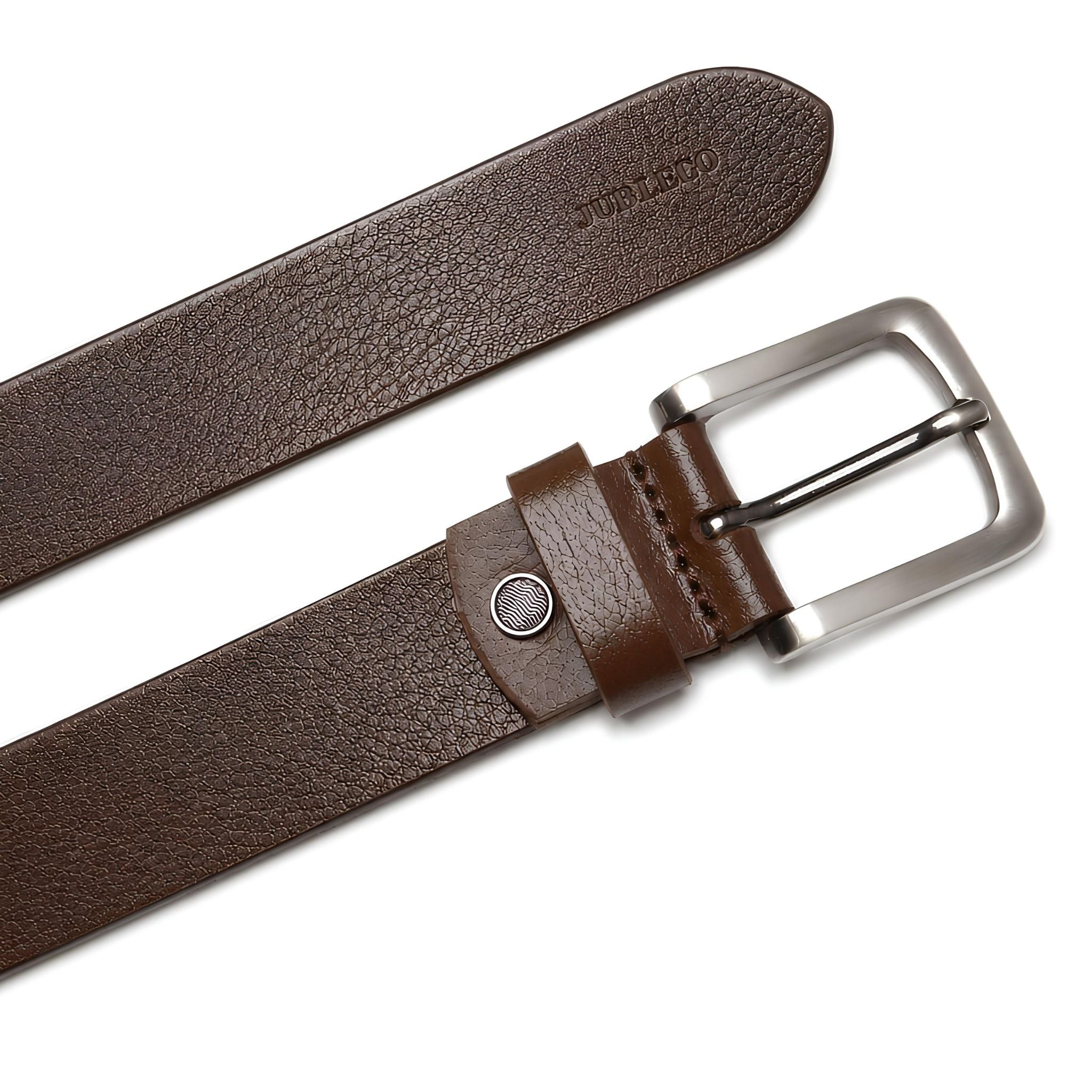 jubleeo leather casual textured mens belt brown