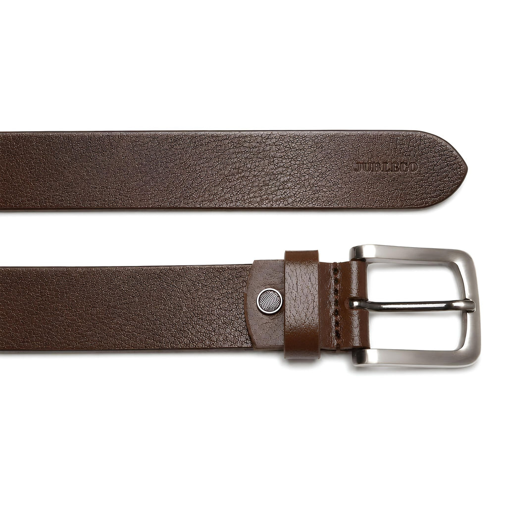 jubleeo leather casual textured mens belt brown