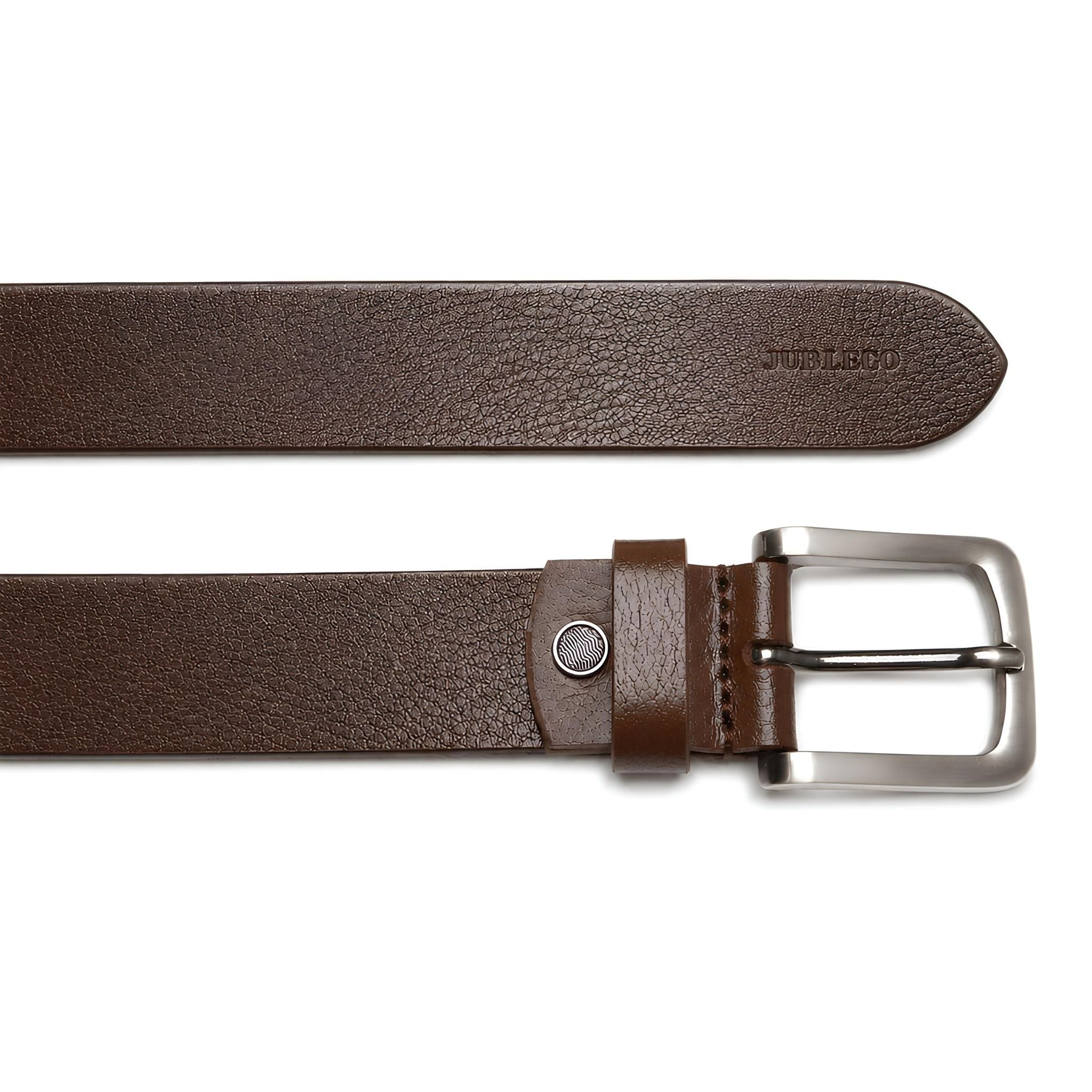 jubleeo leather casual textured mens belt brown