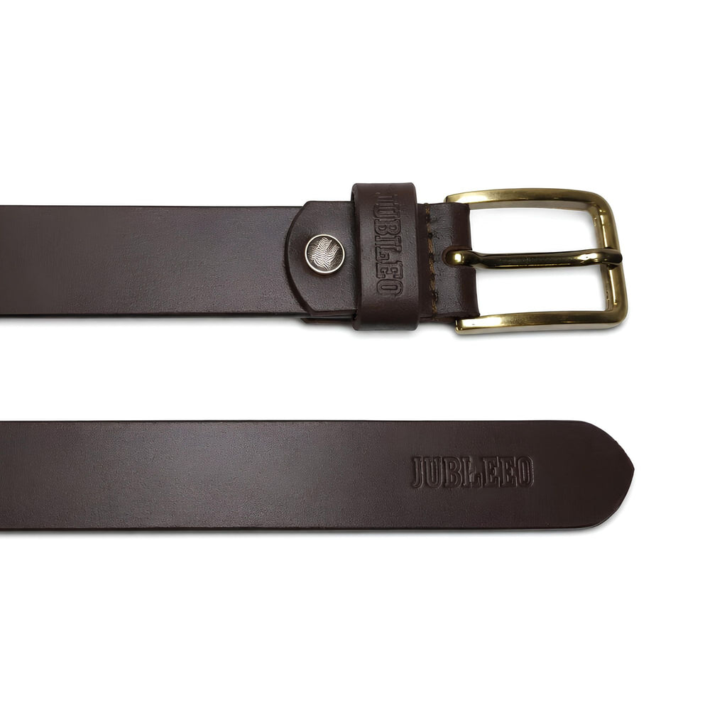jubleeo  leather narrown mens belt brown