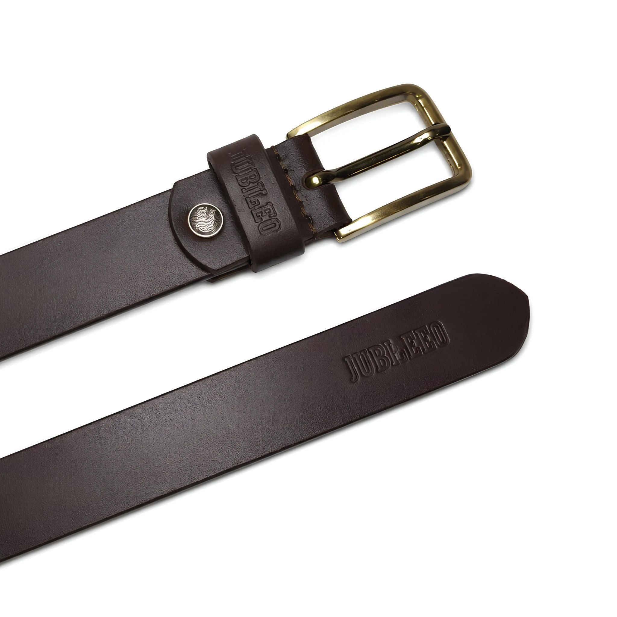 jubleeo  leather narrown mens belt brown