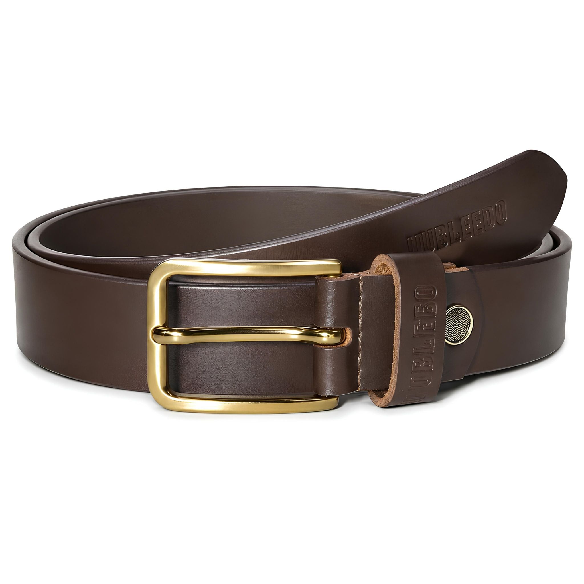 jubleeo  leather narrown mens belt brown