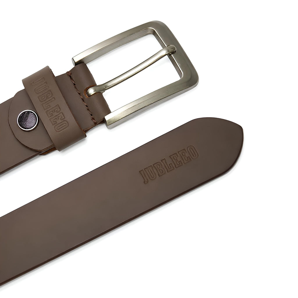 Jubleeo leather mens belt brown