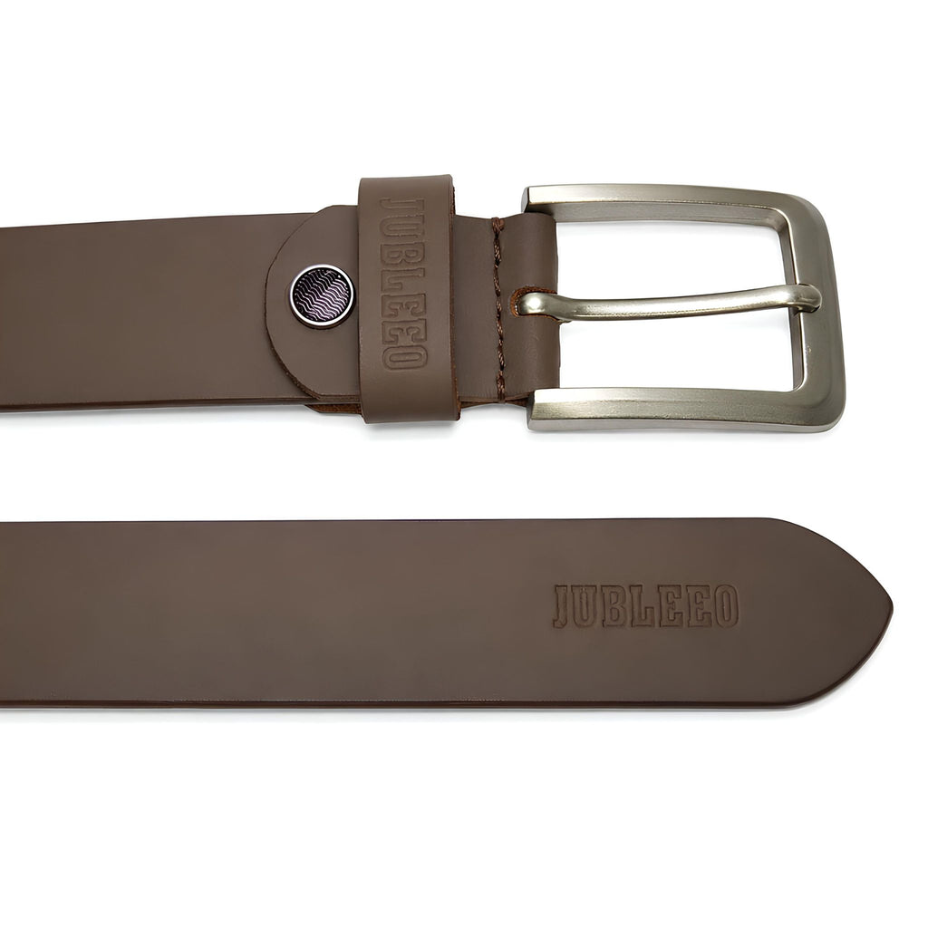 Jubleeo leather mens belt brown