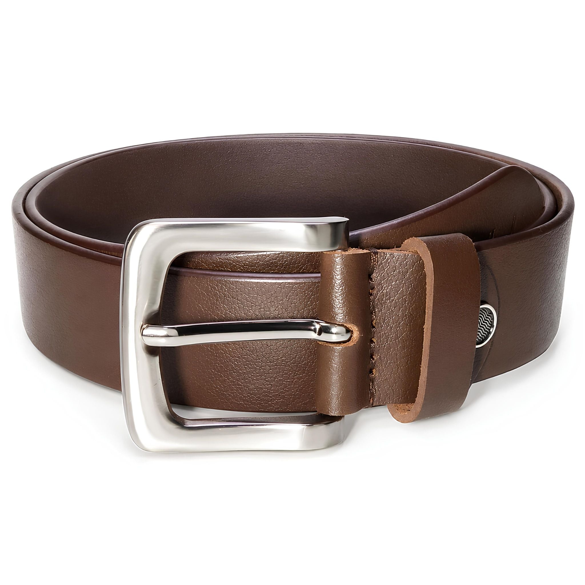 Jubleeo leather casual mens belt brown