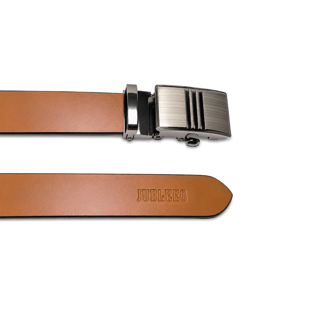 jubleeo leather narrow mens belt tan