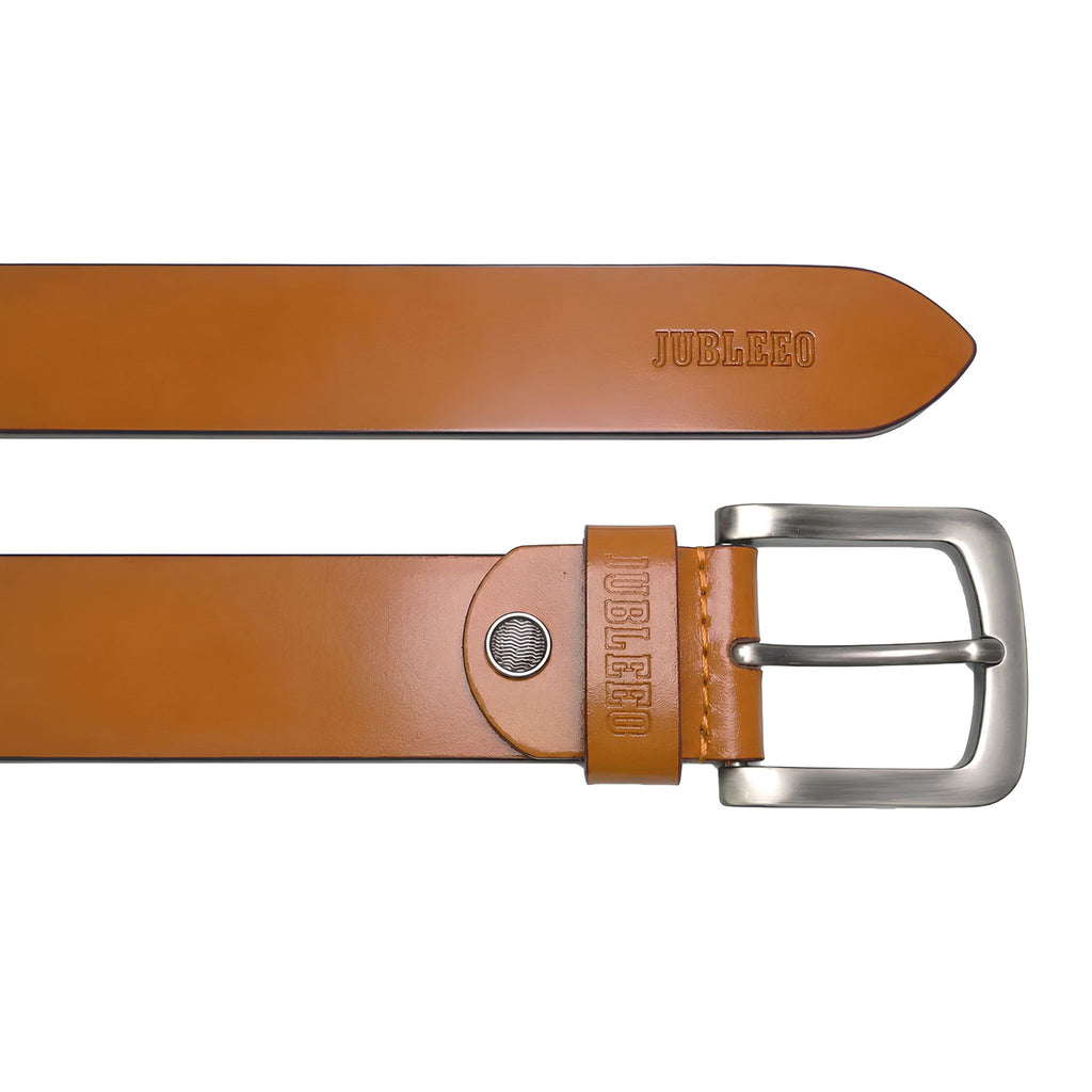 Jubleo leather casual mens belt tan