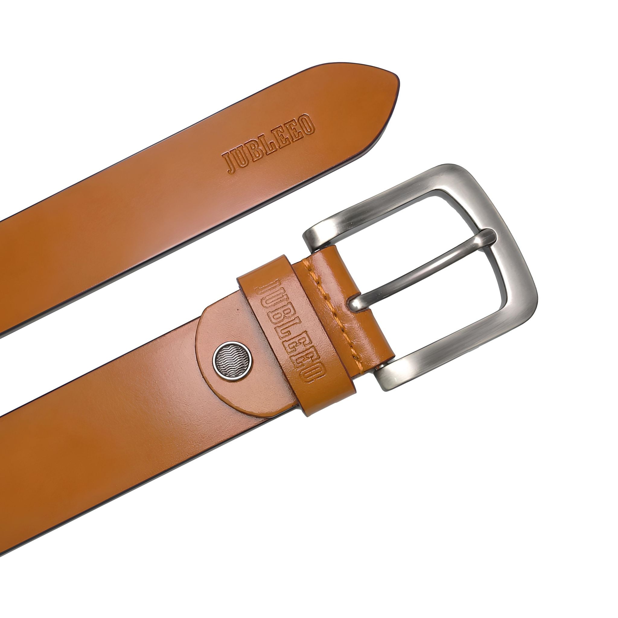 Jubleo leather casual mens belt tan