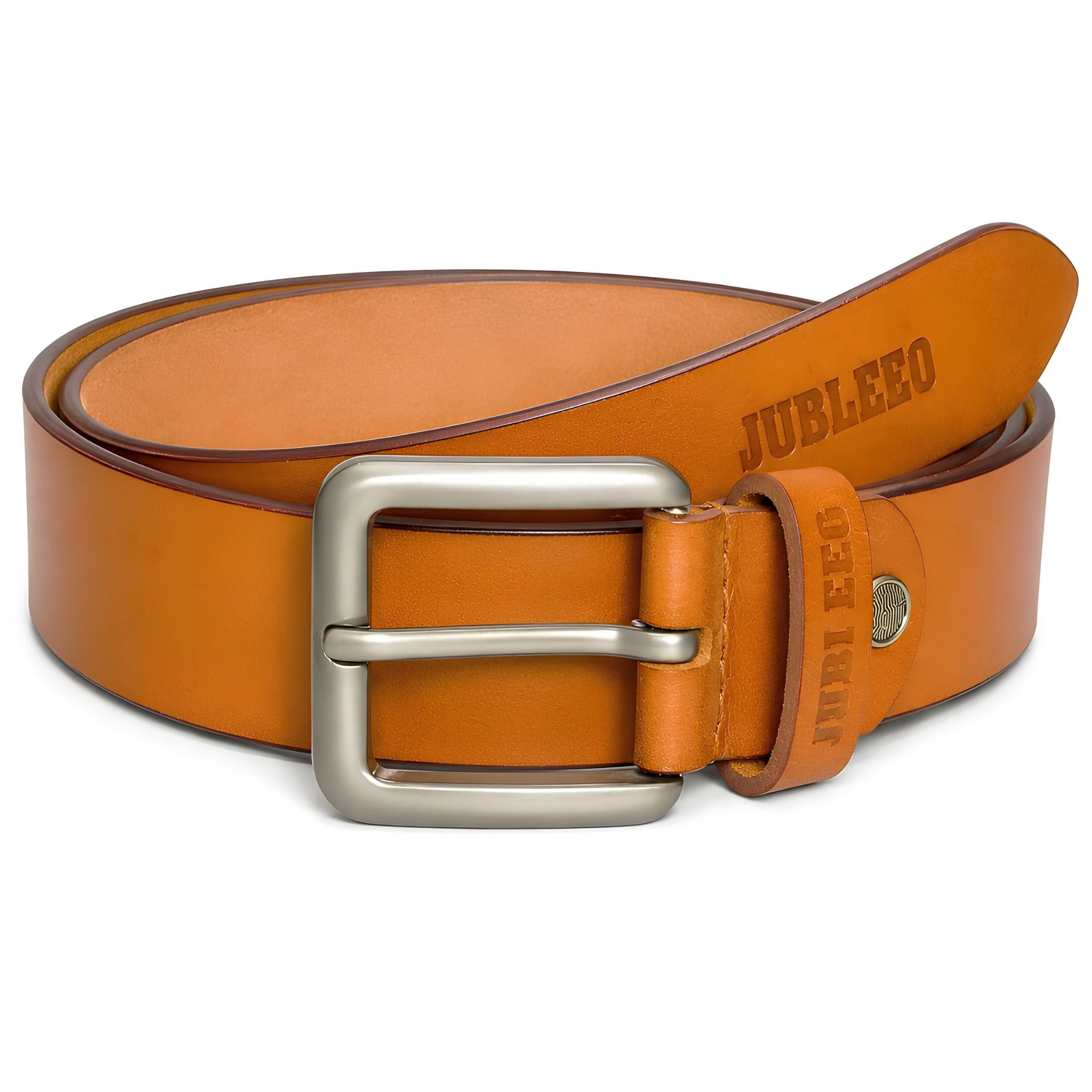 jubleeo leather casual mens belt tan