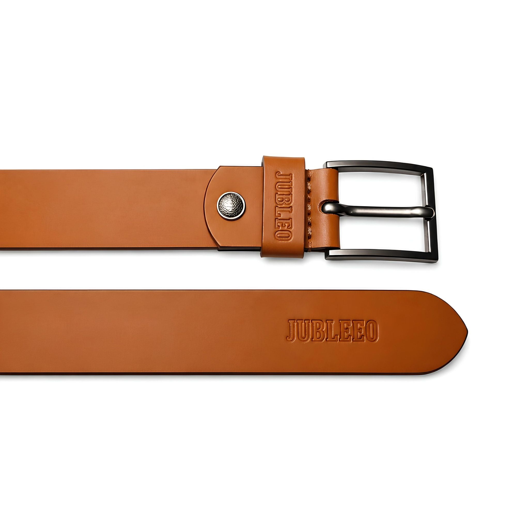 jubleeo leather narrow mens belt tan