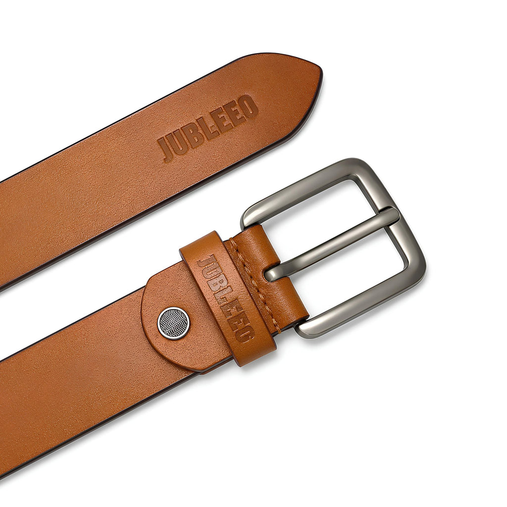 jubleeo leather casual mens belt tan