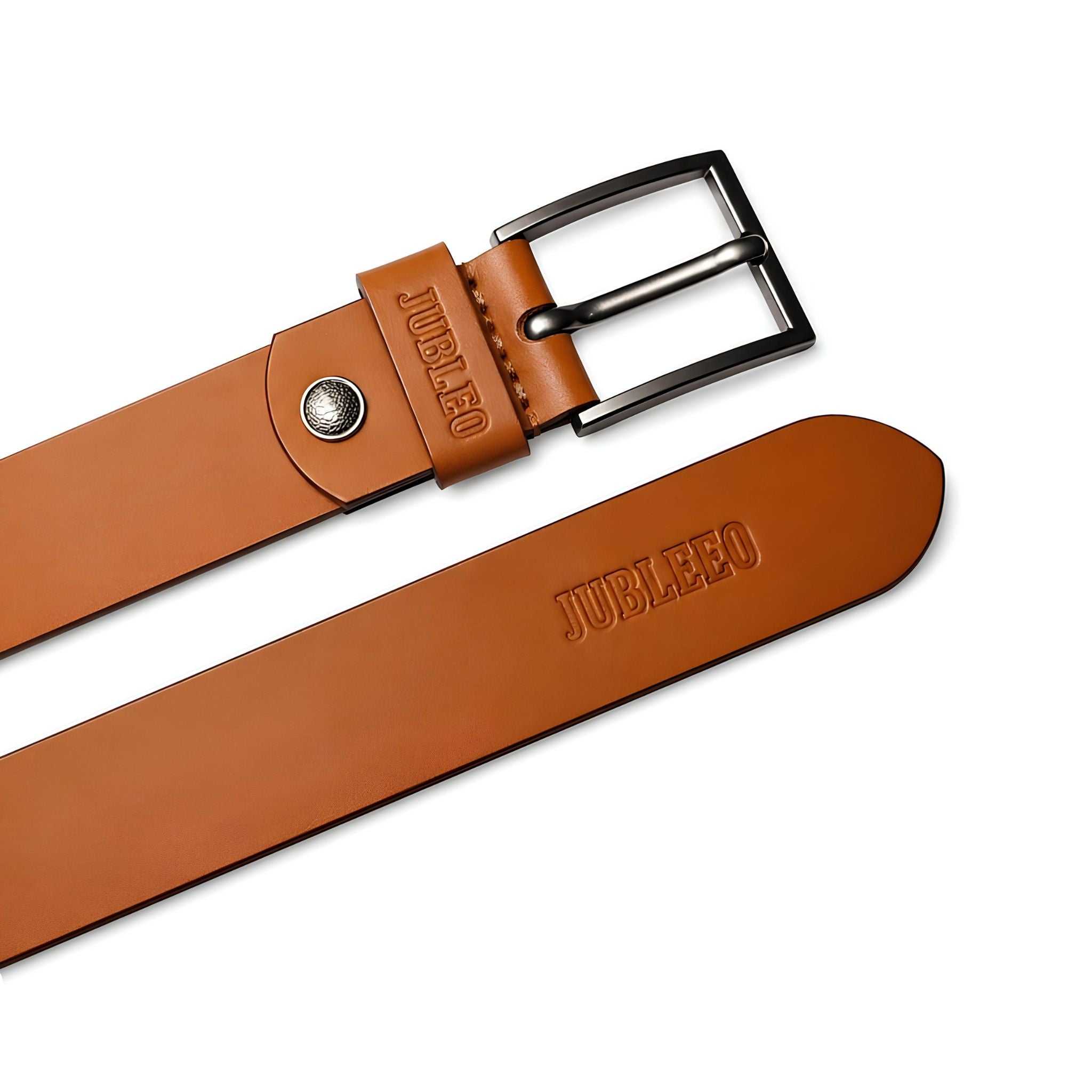 jubleeo leather narrow mens belt tan