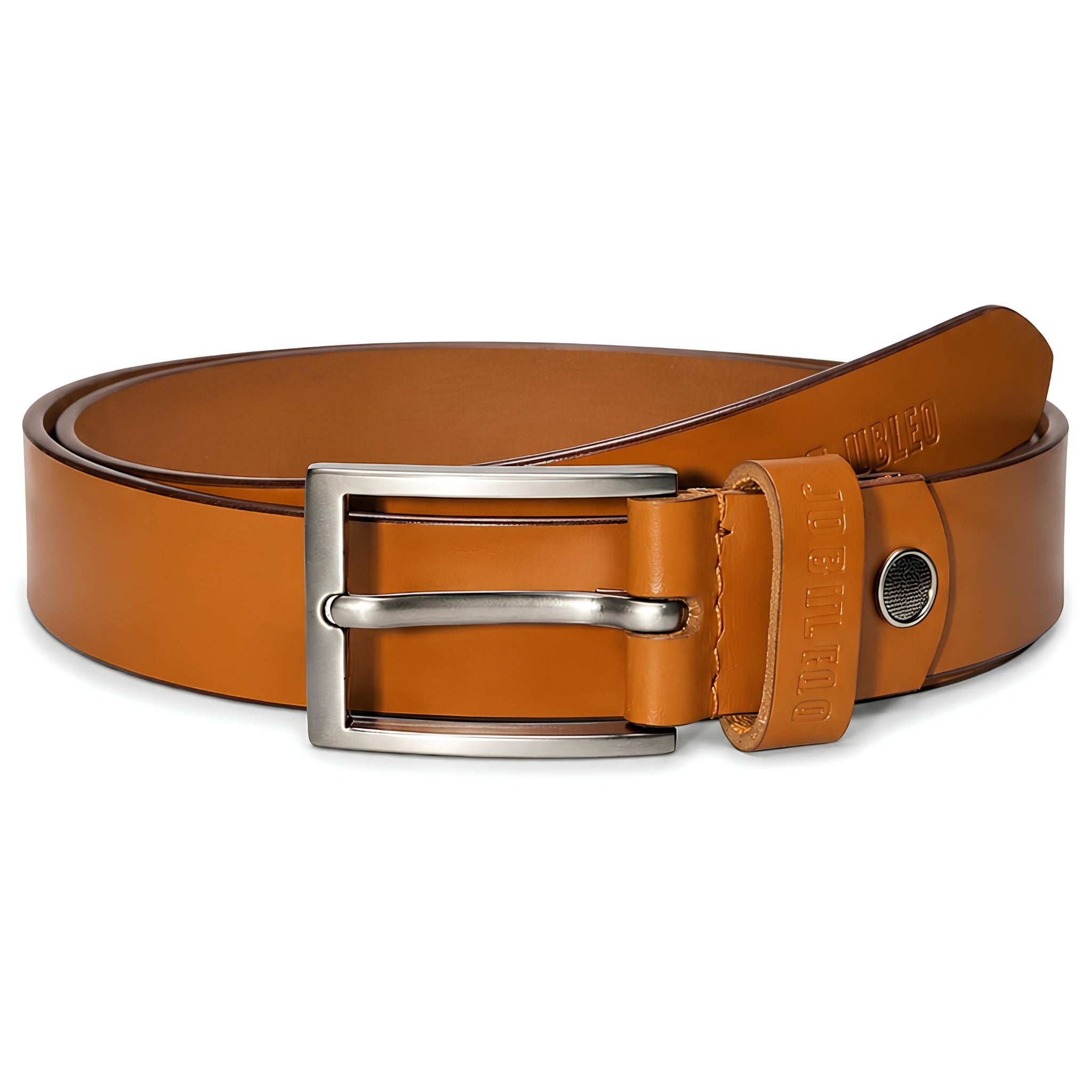 jubleeo leather narrow mens belt tan