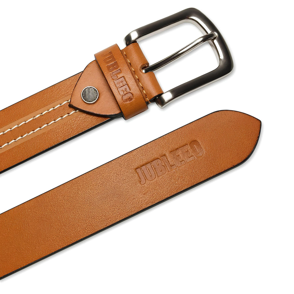 jubleeo lather casual mens belt tan