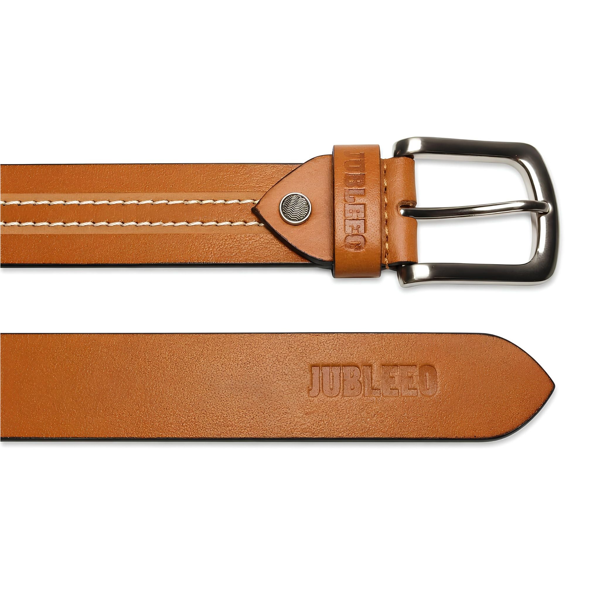 jubleeo lather casual mens belt tan