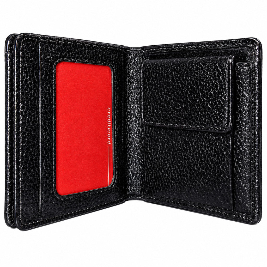Jubleeo Leather Mini Notecase Mens Wallet black