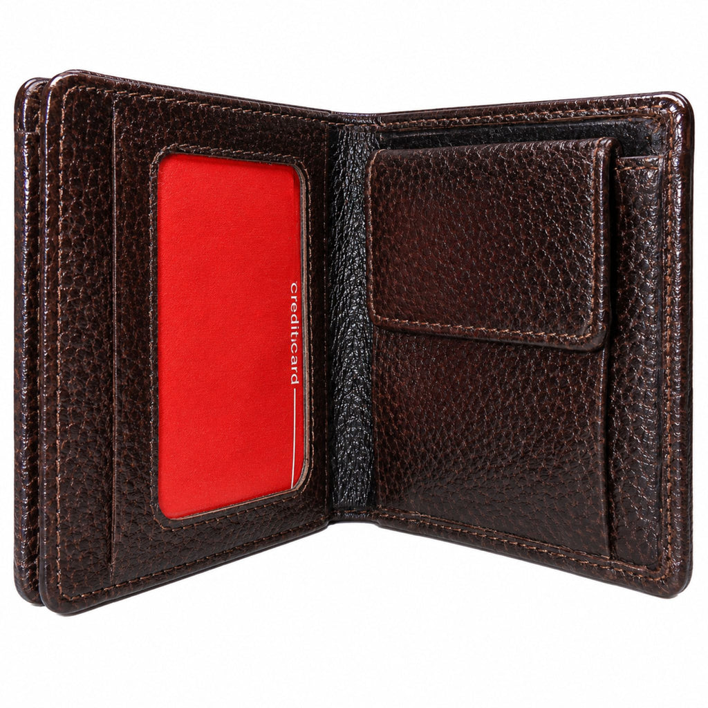 Jubleeo Leather Mini Notecase Mens Wallet Brown