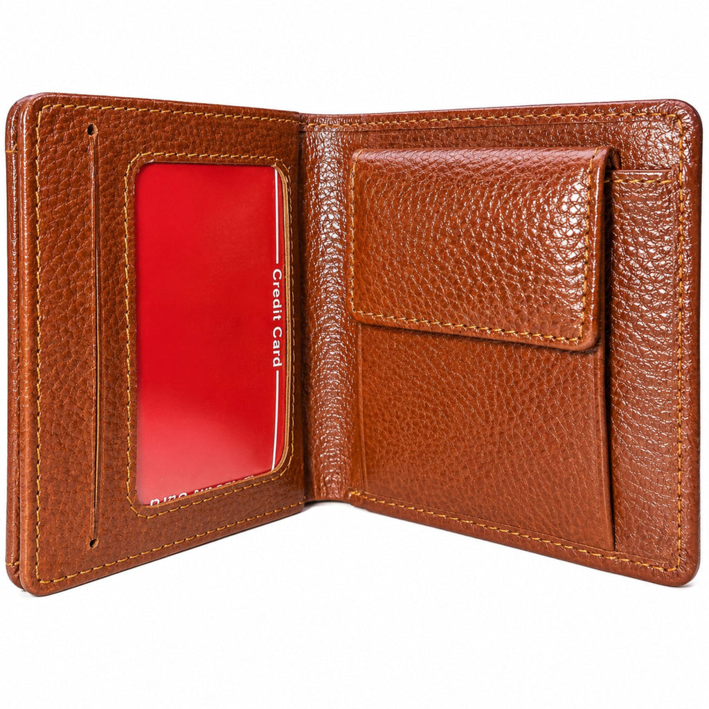 Jubleeo Leather Mini Notecase Mens Wallet tan