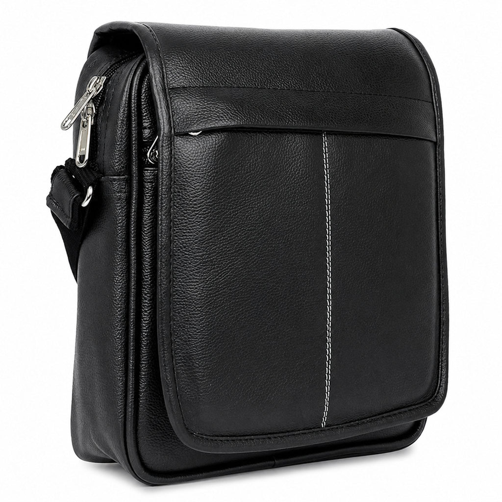 Jubleeo leather sling bag for men black