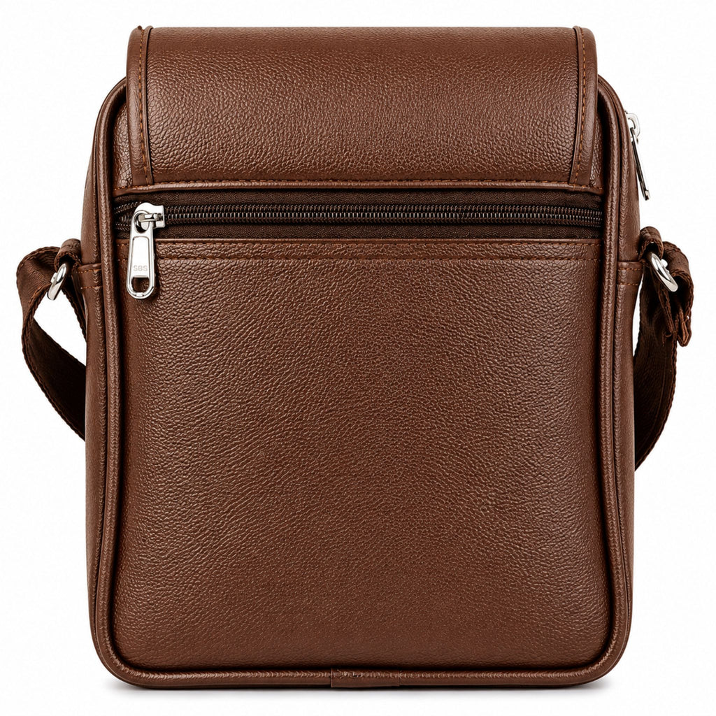 Jubleeo leather sling bag for men brown
