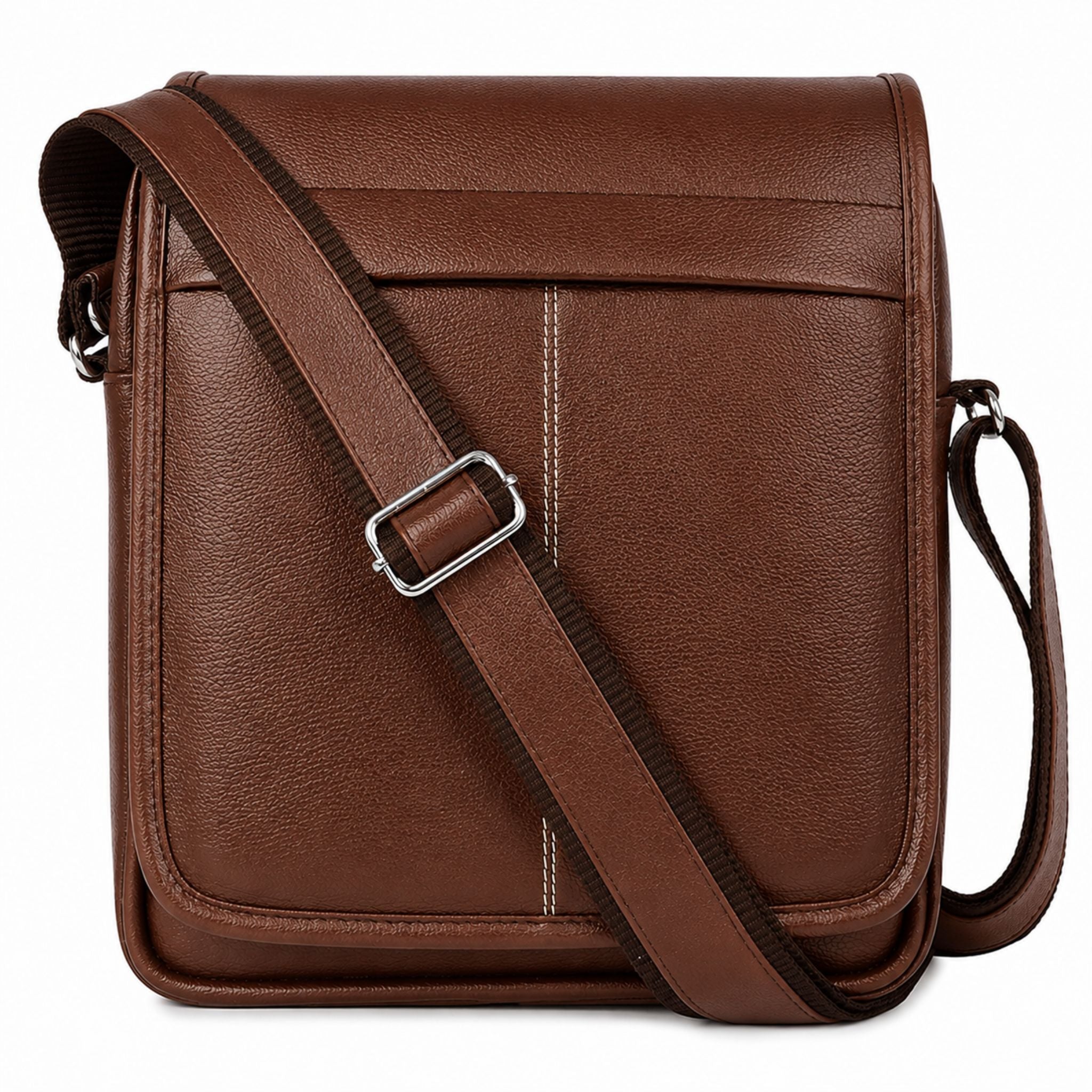 Jubleeo leather sling bag for men brown