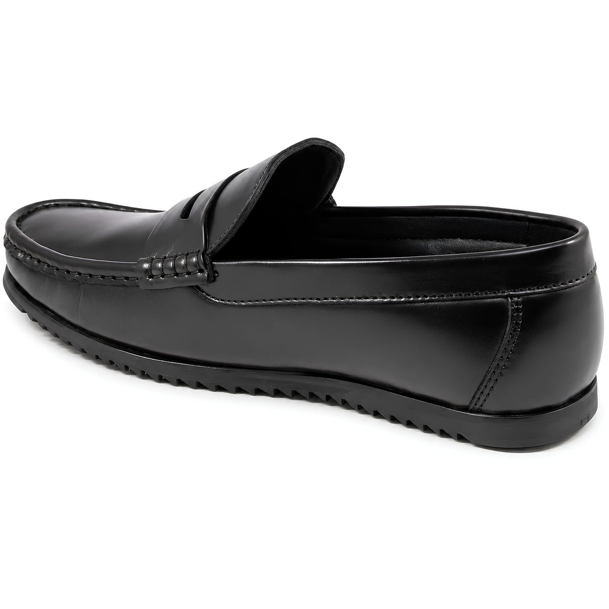 Jubleeo leather strap mens loafer black