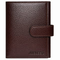 Jubleeo Leather Trifold Loop Mens Wallet Brown