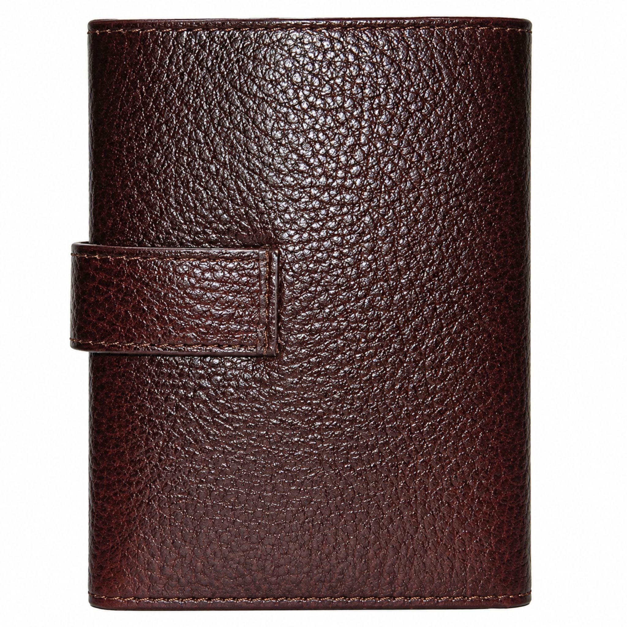 Jubleeo Leather Trifold Loop Mens Wallet Brown